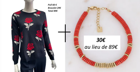 Pull à motif de Roses