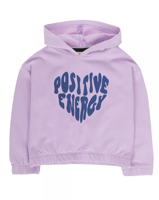 Sweat violet à capuche fille Positive Energy
