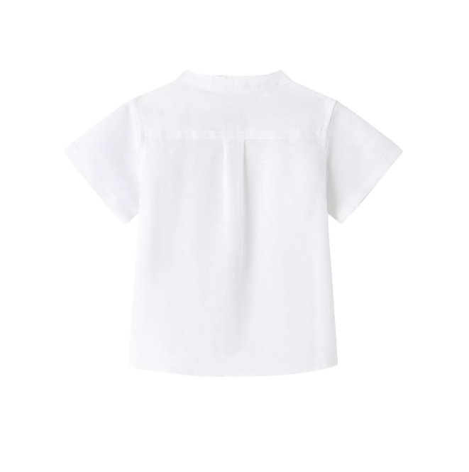 Chemise blanche col mao bébé
