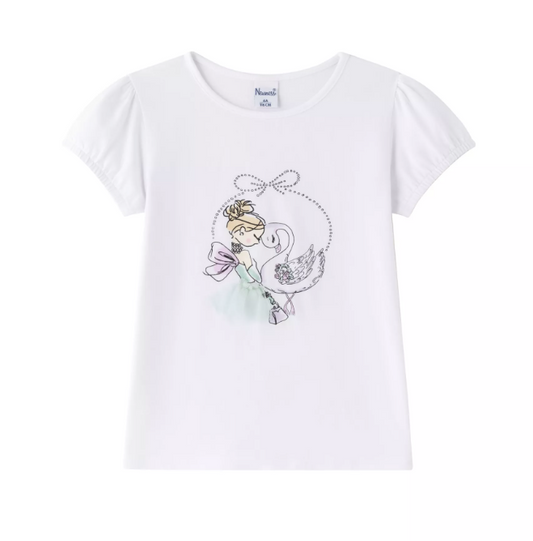T-shirt Princesse et cygne Fille