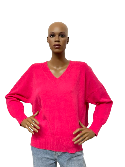 Pul col V rose fuschia