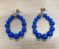 Boucles d'oreilles en perles bleues