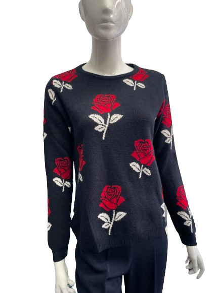 Pull à motif de Roses