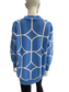 Gilet Bleu à motif géométrique
