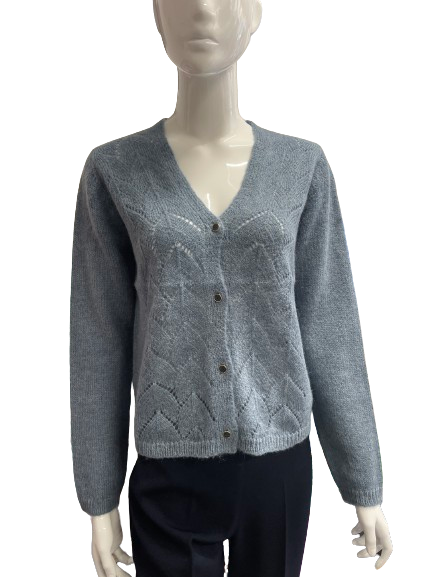 Gilet en mohair gris