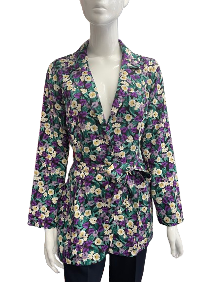 Veste blazer à imprimé floral