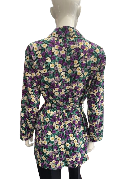 Veste blazer à imprimé floral