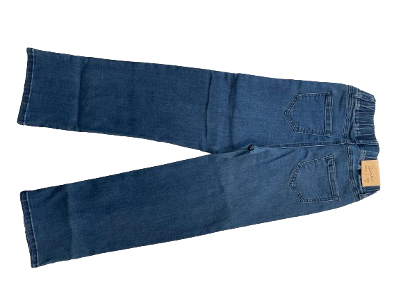 Jeans bleu taille élastique Fille