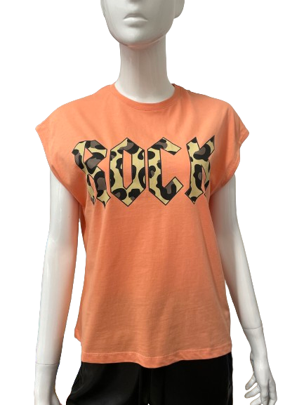 T-shirt Rock léopard