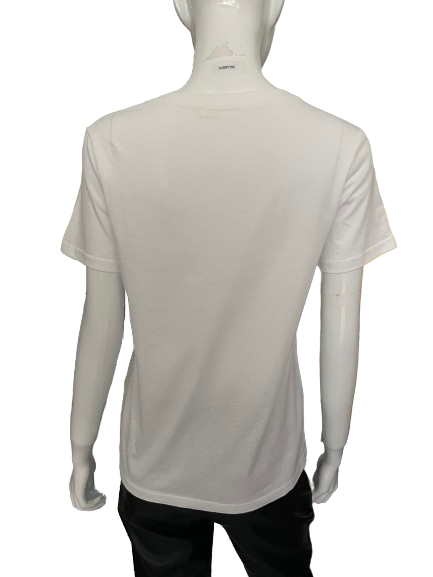 T-shirt col V blanc