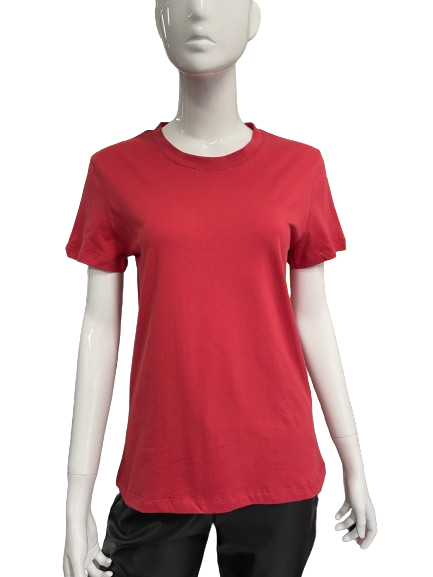 T-shirt rouge col rond