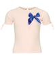 T-shirt rose avec nœud bleu (enfant)