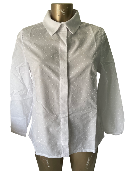 Chemise plumetis blanche